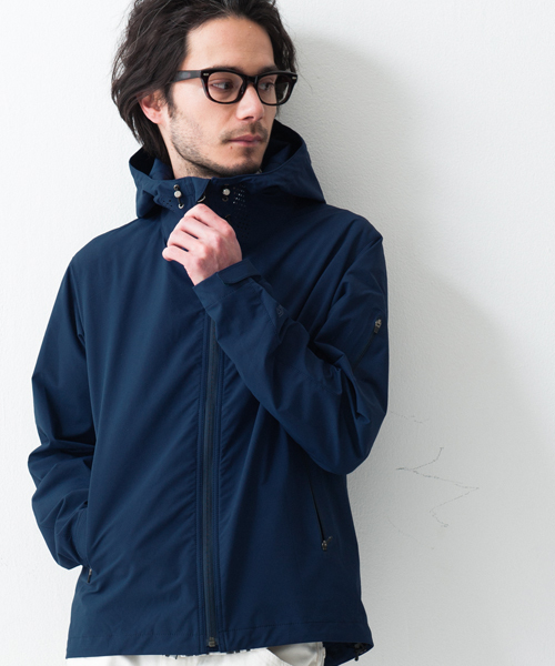 green label relaxing(グリーンレーベルリラクシング)の「【WEB限定】 ★★STRC S/SHELL フードブルゾン GLSS◆(ブルゾン・メンズ・ブラック/ネイビー・X-LARGE/X-SMALL/LARGE/SMALL/MEDIUM)」の7枚目の写真
