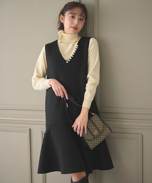Feroux（フェルゥ）の「ジャガードショルダー バッグ（ショルダーバッグ・レディース・黄土色系1/ブラック系1・2）」の20枚目の写真