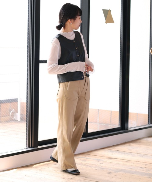 cepo(セポ)の「アソート カラーハイネックシアーインナー(Tシャツ/カットソー・レディース・オフホワイト/ライム/グリーン・M)」の15枚目の写真