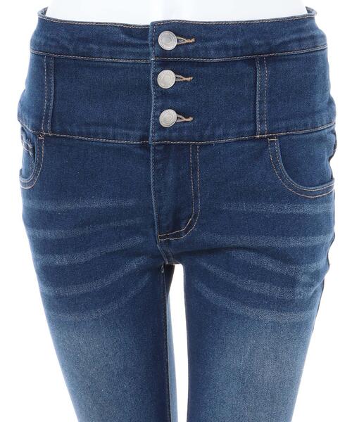 INGNI(イング)の「ハイウエストスキニーパンツ(デニムパンツ・レディース・ブルー系その他4/ブラック・M/S)」の6枚目の写真