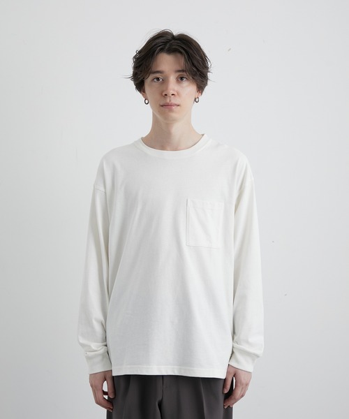 JUNRED（ジュンレッド）の「オーガニックコットンロングTシャツ（Tシャツ/カットソー・メンズ・チャコールグレー/ホワイト/グリーン/キャメル・M/L/LL）」の17枚目の写真