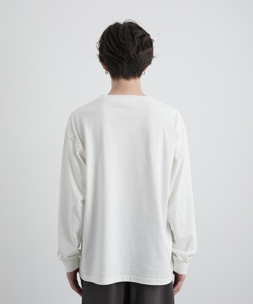 JUNRED（ジュンレッド）の「オーガニックコットンロングTシャツ（Tシャツ/カットソー・メンズ・チャコールグレー/ホワイト/グリーン/キャメル・M/L/LL）」の19枚目の写真