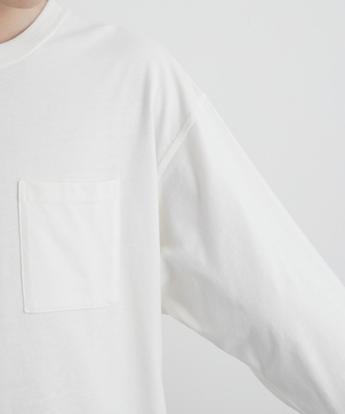 JUNRED（ジュンレッド）の「オーガニックコットンロングTシャツ（Tシャツ/カットソー・メンズ・チャコールグレー/ホワイト/グリーン/キャメル・M/L/LL）」の21枚目の写真