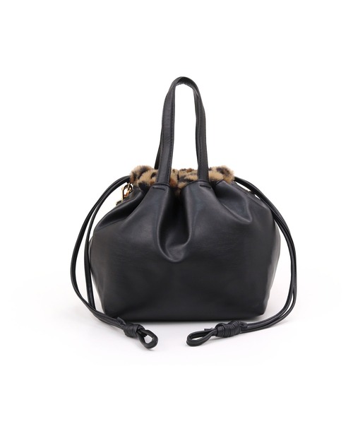 T・S・L（ティーエスエル）の「リバーシブル2way巾着バッグ（トートバッグ・レディース・ベージュ/ピンク/グレイッシュベージュ/チャコールグレー・FREE）」の21枚目の写真