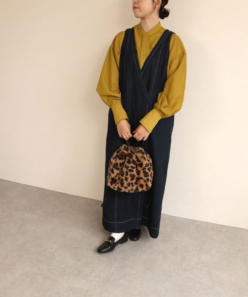 T・S・L（ティーエスエル）の「リバーシブル2way巾着バッグ（トートバッグ・レディース・ベージュ/ピンク/グレイッシュベージュ/チャコールグレー・FREE）」の19枚目の写真