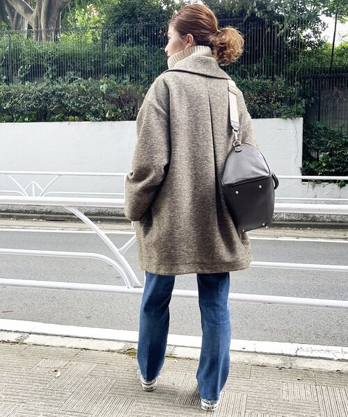 美品!Spick & Span Wスライバーヘリンボーンミドルコートsize38 Spick & Span（スピックアンドスパン）の「Wスライバー