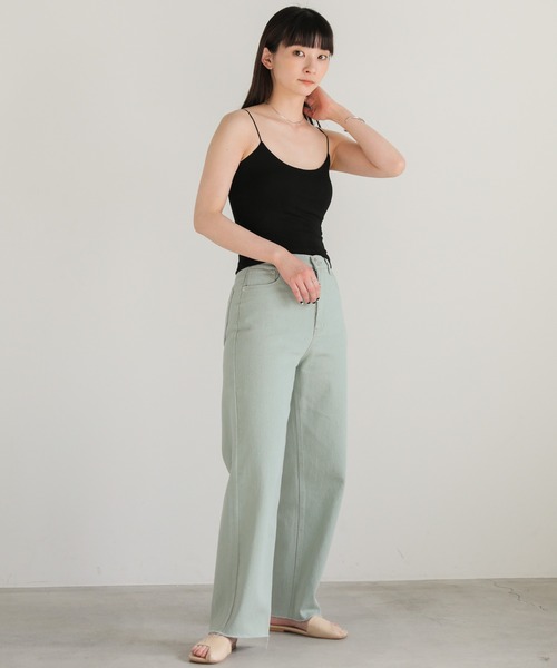 select MOCA(セレクトモカ)の「ストラップブラトップ(キャミソール・レディース・カーキブラウン/ベージュ/オフホワイト/ブラック・FREE)」の8枚目の写真