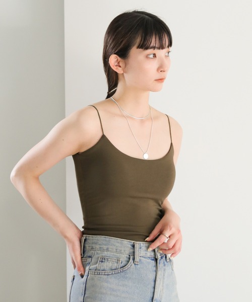select MOCA(セレクトモカ)の「ストラップブラトップ(キャミソール・レディース・カーキブラウン/ベージュ/オフホワイト/ブラック・FREE)」の18枚目の写真