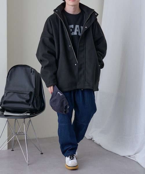 COLONY 2139（コロニートゥーワンスリーナイン）の「ジャージメルトンアノラック（カバーオール・メンズ・ブラック/グレイッシュベージュ・MEDIUM/LARGE）」の3枚目の写真