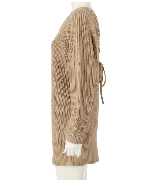 ANAP（アナップ）の「バックスピンドルニットチュニック（ニット/セーター・レディース・ホワイト/ブラック/ベージュ・FREE）」の12枚目の写真