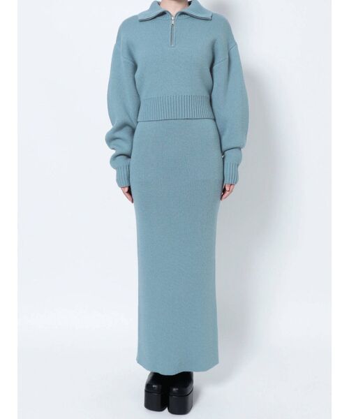 EMODA（エモダ）の「ナローニットスカート（スカート・レディース・グレー/ブラック/ブルー/ベージュ・FREE）」の22枚目の写真