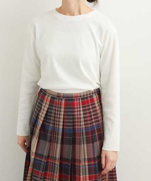 URBAN RESEARCH DOORS(アーバンリサーチドアーズ)の「『UR TECH』テレコクルーネックTシャツ(Tシャツ/カットソー・レディース・ブラック/オフホワイト/ライトグレー・MEDIUM)」の7枚目の写真