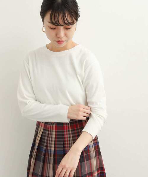 URBAN RESEARCH DOORS(アーバンリサーチドアーズ)の「『UR TECH』テレコクルーネックTシャツ(Tシャツ/カットソー・レディース・ブラック/オフホワイト/ライトグレー・MEDIUM)」の8枚目の写真
