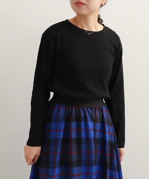 URBAN RESEARCH DOORS(アーバンリサーチドアーズ)の「『UR TECH』テレコクルーネックTシャツ(Tシャツ/カットソー・レディース・ブラック/オフホワイト/ライトグレー・MEDIUM)」の9枚目の写真