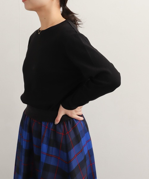 URBAN RESEARCH DOORS(アーバンリサーチドアーズ)の「『UR TECH』テレコクルーネックTシャツ(Tシャツ/カットソー・レディース・ブラック/オフホワイト/ライトグレー・MEDIUM)」の10枚目の写真