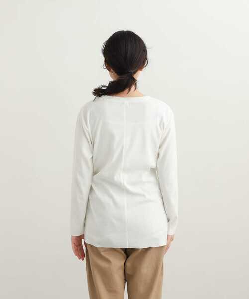 URBAN RESEARCH DOORS(アーバンリサーチドアーズ)の「『UR TECH』テレコクルーネックTシャツ(Tシャツ/カットソー・レディース・ブラック/オフホワイト/ライトグレー・MEDIUM)」の14枚目の写真