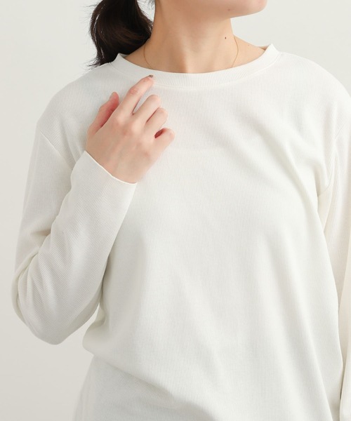 URBAN RESEARCH DOORS(アーバンリサーチドアーズ)の「『UR TECH』テレコクルーネックTシャツ(Tシャツ/カットソー・レディース・ブラック/オフホワイト/ライトグレー・MEDIUM)」の15枚目の写真