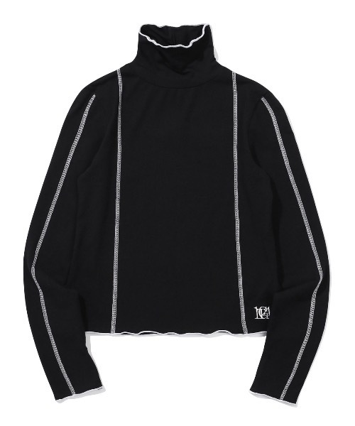 TARGETTO(ターゲット)の「【TARGETTO 】ライニング ウォーマータートルネック / LINING WARMER TURTLENECK(Tシャツ/カットソー・レディース・ホワイト/ブラック・FREE)」の6枚目の写真