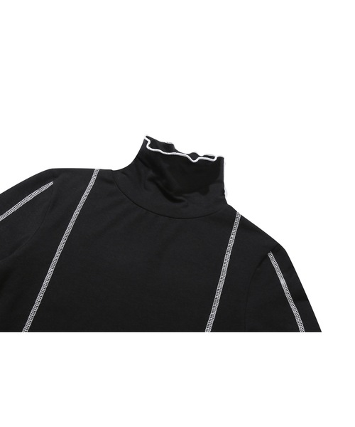 TARGETTO(ターゲット)の「【TARGETTO 】ライニング ウォーマータートルネック / LINING WARMER TURTLENECK(Tシャツ/カットソー・レディース・ホワイト/ブラック・FREE)」の8枚目の写真
