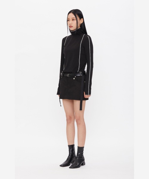 TARGETTO(ターゲット)の「【TARGETTO 】ライニング ウォーマータートルネック / LINING WARMER TURTLENECK(Tシャツ/カットソー・レディース・ホワイト/ブラック・FREE)」の5枚目の写真