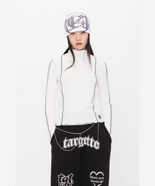 TARGETTO(ターゲット)の「【TARGETTO 】ライニング ウォーマータートルネック / LINING WARMER TURTLENECK(Tシャツ/カットソー・レディース・ホワイト/ブラック・FREE)」の12枚目の写真