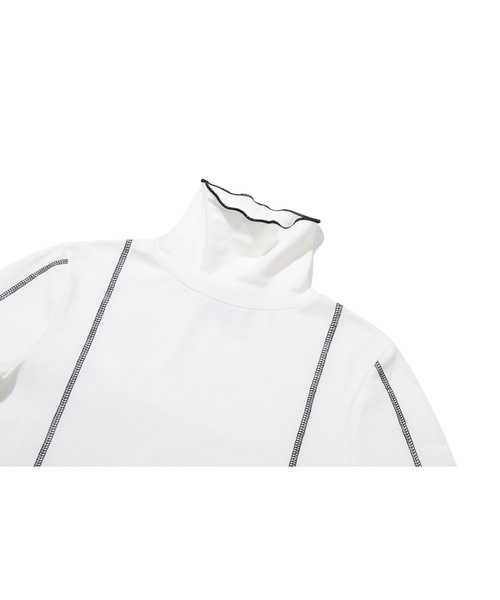 TARGETTO(ターゲット)の「【TARGETTO 】ライニング ウォーマータートルネック / LINING WARMER TURTLENECK(Tシャツ/カットソー・レディース・ホワイト/ブラック・FREE)」の17枚目の写真