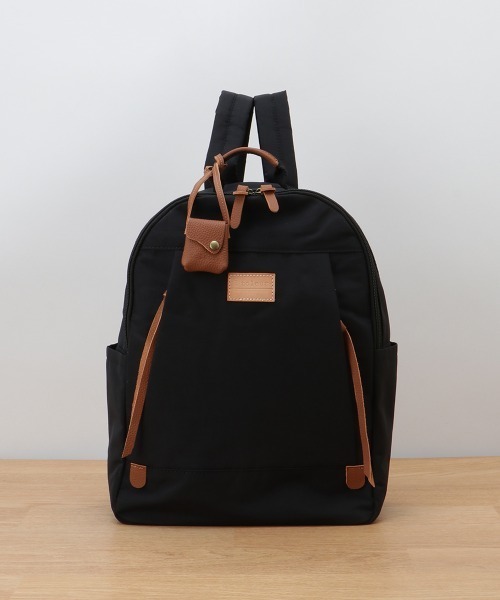 toleur(トーラ)の「【toleur】toleur/ナイロングログラン/カウレザーリュック/11822(バックパック/リュック・レディース・ブラウン/カーキ/ベージュ・FREE)」の8枚目の写真