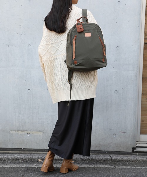 toleur(トーラ)の「【toleur】toleur/ナイロングログラン/カウレザーリュック/11822(バックパック/リュック・レディース・ブラウン/カーキ/ベージュ・FREE)」の15枚目の写真