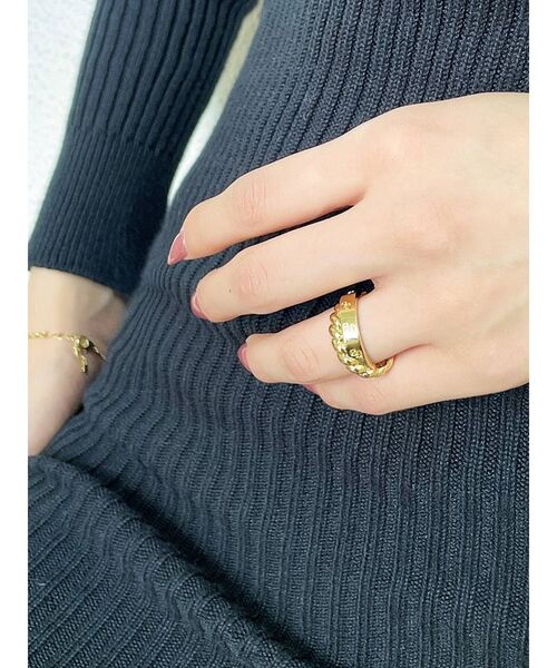 GYDA(ジェイダ)の「JEYSUS double ring リング(リング・レディース・シルバー/ゴールド・FREE)」の7枚目の写真