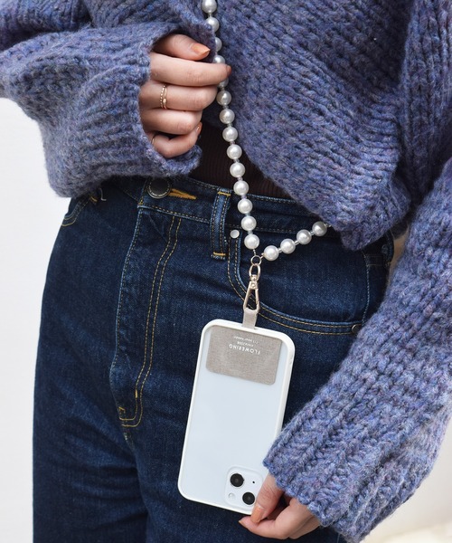 Ange charme フラワーパールチェーン　スマホショルダー　辻希美 Ange charme フラワーパールチェーン スマホショルダー 辻希美 大阪