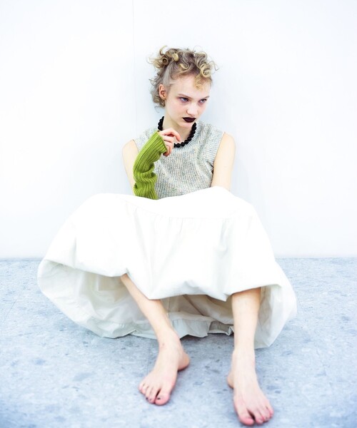 Ray BEAMS(レイビームス)の「Ray BEAMS / メランジ バック オープン ベスト(ベスト・レディース・オフホワイト/イエロー・ONE SIZE)」の18枚目の写真