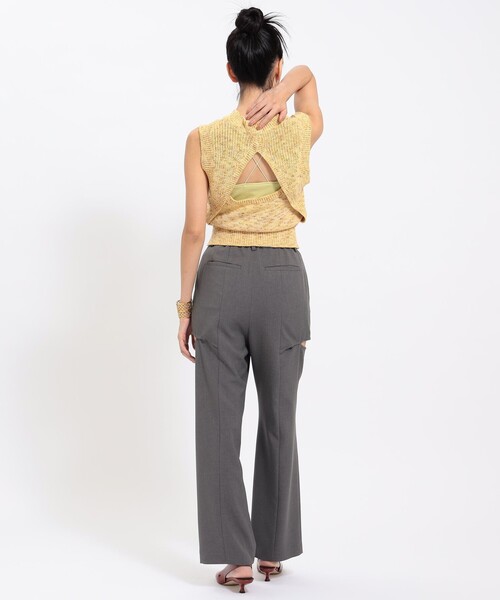 Ray BEAMS(レイビームス)の「Ray BEAMS / メランジ バック オープン ベスト(ベスト・レディース・オフホワイト/イエロー・ONE SIZE)」の21枚目の写真