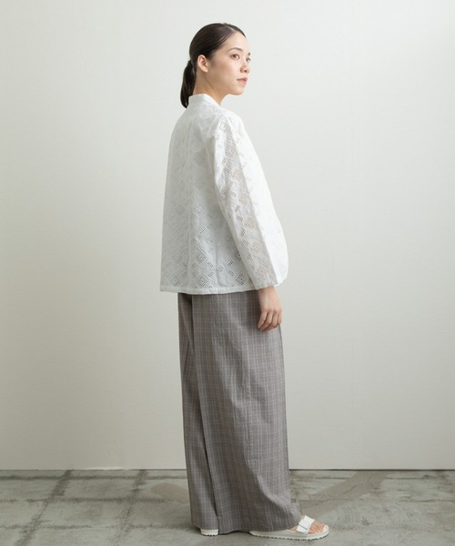 リヨカ　Liyoca レーヨンリネン刺繍ワークジャケット カットワークレース　黒 リヨカ Liyoca レーヨンリネン刺繍ワークジャケット カット