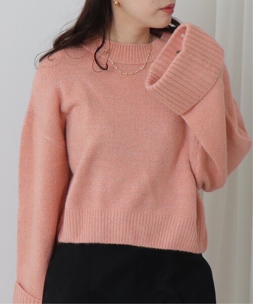 RAY CASSIN（レイカズン）の「ラメニットプチハイプルオーバー（ニット/セーター・レディース・グレー/ピンク/キナリ・FREE）」の5枚目の写真