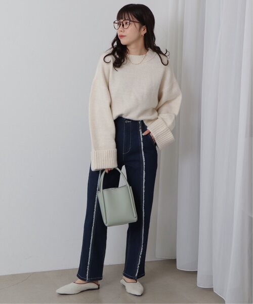 RAY CASSIN（レイカズン）の「ラメニットプチハイプルオーバー（ニット/セーター・レディース・グレー/ピンク/キナリ・FREE）」の19枚目の写真