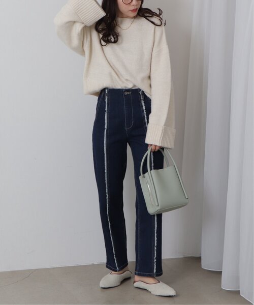 RAY CASSIN（レイカズン）の「ラメニットプチハイプルオーバー（ニット/セーター・レディース・グレー/ピンク/キナリ・FREE）」の21枚目の写真