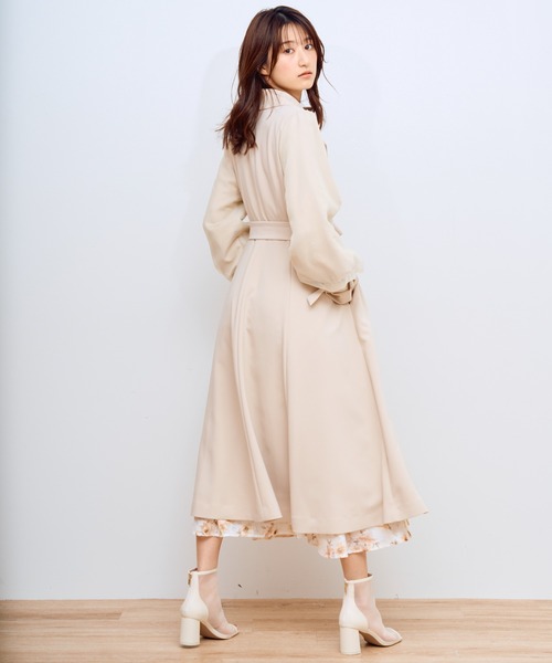 NOELA(ノエラ)の「オーガンジースリーブスプリングコート(トレンチコート・レディース・ベージュ/ピンク・S/M)」の19枚目の写真