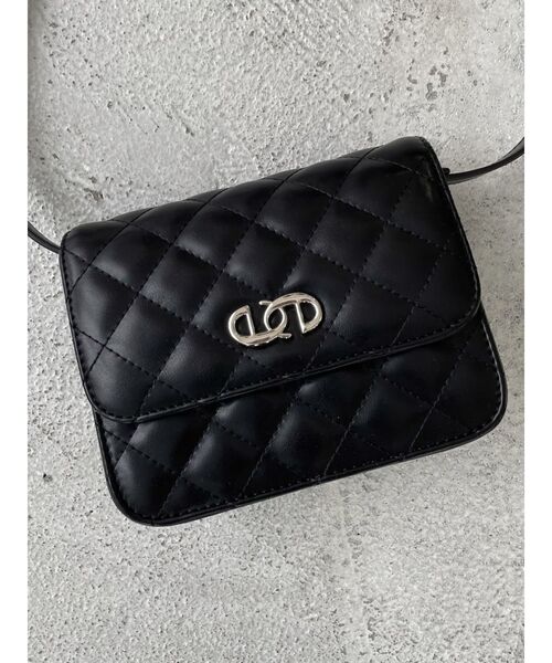 EMODA（エモダ）の「キルティングミニバッグ（ショルダーバッグ・レディース・アイボリー/ブラック/ブルー・FREE）」の3枚目の写真