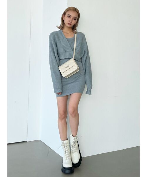 EMODA（エモダ）の「キルティングミニバッグ（ショルダーバッグ・レディース・アイボリー/ブラック/ブルー・FREE）」の11枚目の写真