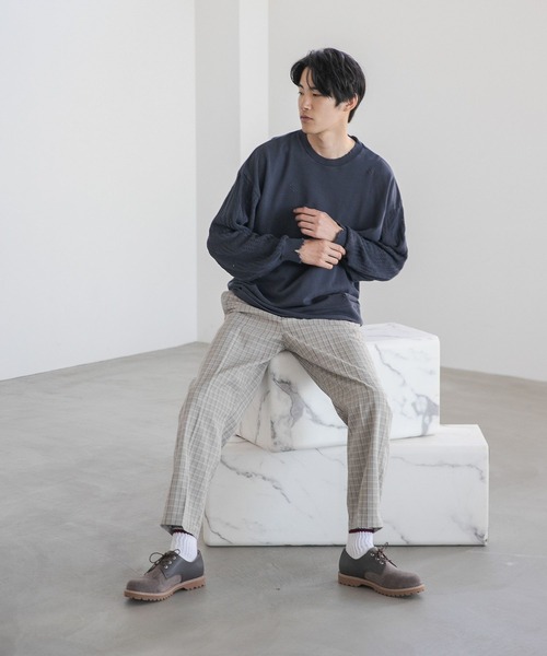 niko and...(ニコアンド)の「ハイツイストホップサックパンツ(その他パンツ・メンズ・その他1/ネイビー/ベージュ・MEDIUM/LARGE)」の4枚目の写真