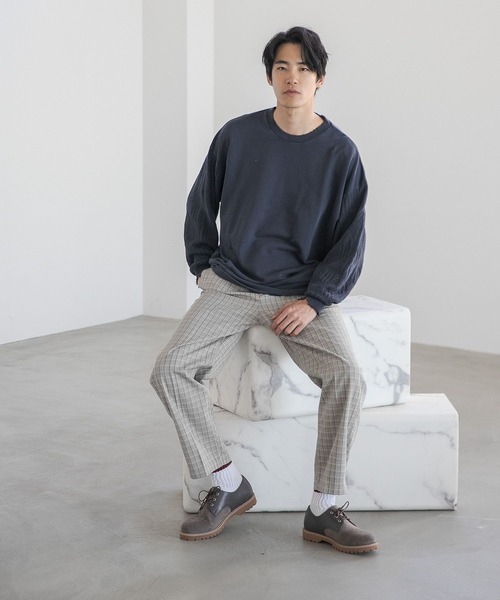 niko and...(ニコアンド)の「ハイツイストホップサックパンツ(その他パンツ・メンズ・その他1/ネイビー/ベージュ・MEDIUM/LARGE)」の5枚目の写真