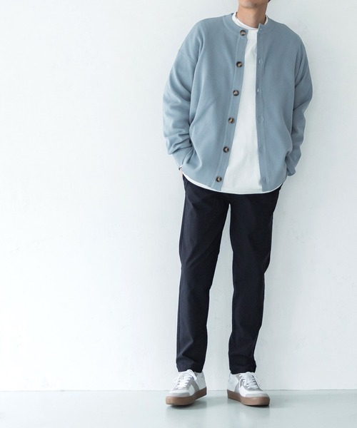 coca（coca）（コカ）の「メンズクルーネックドロップショルダーカーディガン（カーディガン/ボレロ・メンズ・ライトブルー/ライトグリーン/ブラック・M/L/XL）」の12枚目の写真