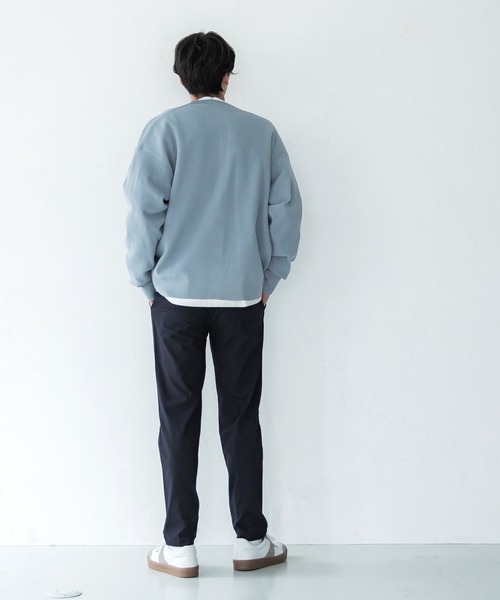 coca（coca）（コカ）の「メンズクルーネックドロップショルダーカーディガン（カーディガン/ボレロ・メンズ・ライトブルー/ライトグリーン/ブラック・M/L/XL）」の13枚目の写真