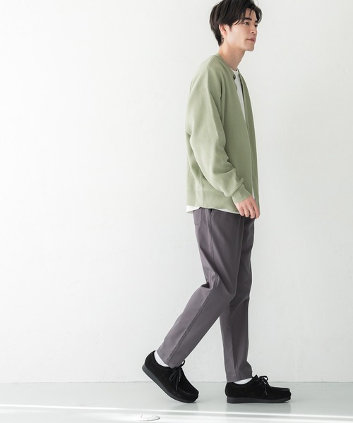 coca（coca）（コカ）の「メンズクルーネックドロップショルダーカーディガン（カーディガン/ボレロ・メンズ・ライトブルー/ライトグリーン/ブラック・M/L/XL）」の10枚目の写真