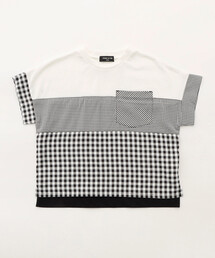 COMME CA ISM（コムサイズム）の「ギンガムチェック　半袖Ｔシャツ（Tシャツ/カットソー・キッズ）」