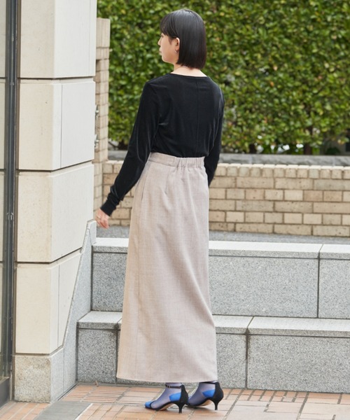 Aunt Marie's（アントマリーズ）の「フロントスリットタックナロースカート（スカート・レディース・イエロー/ベージュ/ブラック・FREE/MEDIUM/TALL）」の20枚目の写真