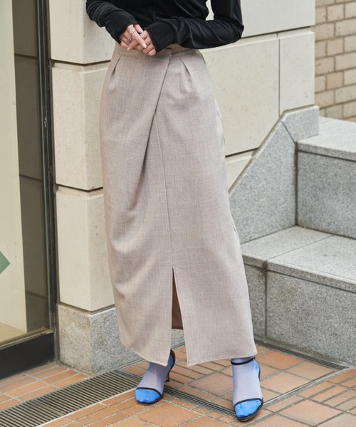 Aunt Marie's（アントマリーズ）の「フロントスリットタックナロースカート（スカート・レディース・イエロー/ベージュ/ブラック・FREE/MEDIUM/TALL）」の11枚目の写真