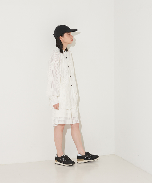 NOMINE（ノミネ）の「【セットアップ対応】メッシュハーフパンツ（その他パンツ・レディース・ホワイト/ブラック・S/M）」の5枚目の写真