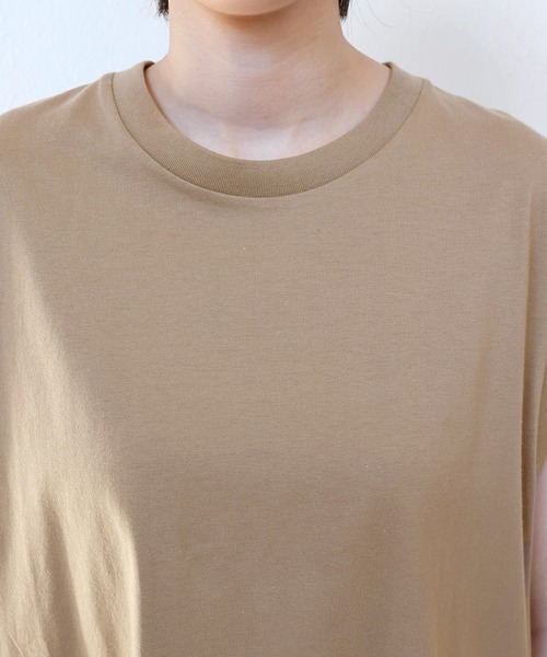 andme(アンドミー)の「オーバーサイズロング丈ノースリーブトップス(Tシャツ/カットソー・レディース・オフホワイト/チャコールグレー/ブラック/ベージュ/オートミール/ブルー系その他・M)」の16枚目の写真