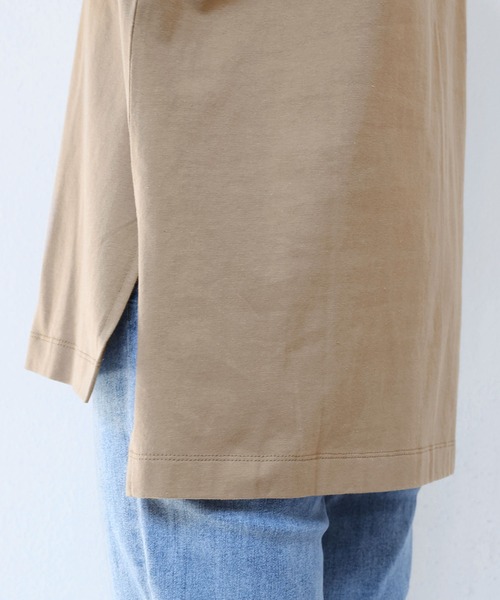 andme(アンドミー)の「オーバーサイズロング丈ノースリーブトップス(Tシャツ/カットソー・レディース・オフホワイト/チャコールグレー/ブラック/ベージュ/オートミール/ブルー系その他・M)」の19枚目の写真